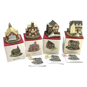Vtg Lot Of 4 Liberty Falls Community Collection AH84 AH88‎ AH91 AH86